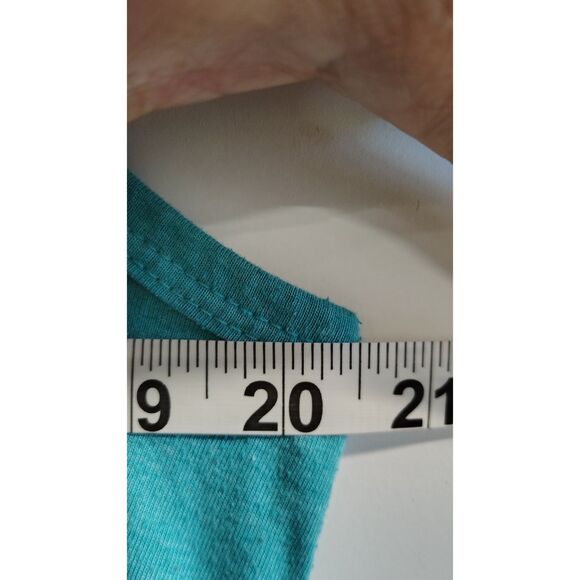 DANSKIN NOW Women's "IT'S GO TIME" Teal Razorback Tank Top Size XL - Picture 5 of 6